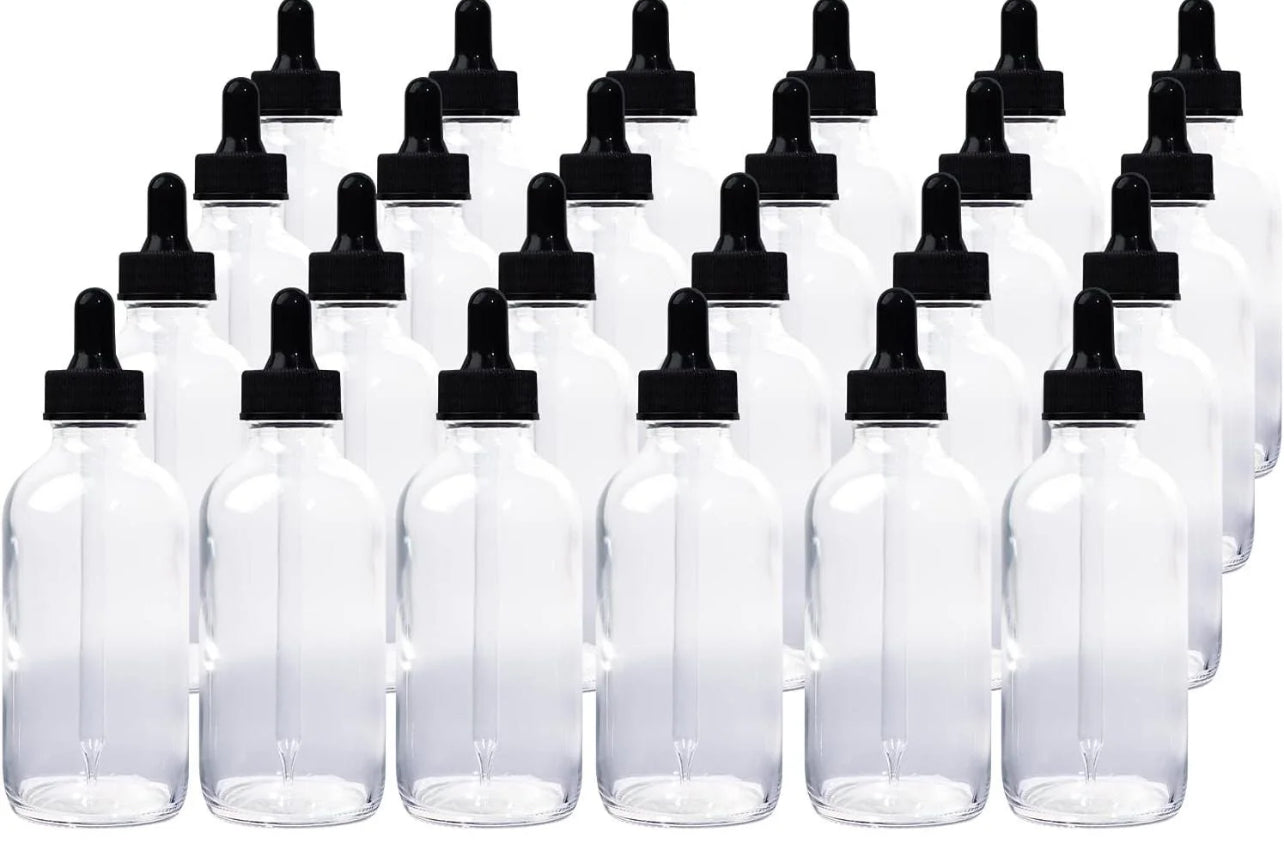 4 oz Clear Glass Bottles