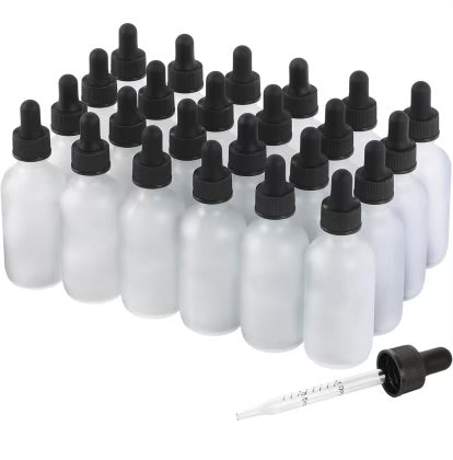 2 oz Frosted Glass Bottles